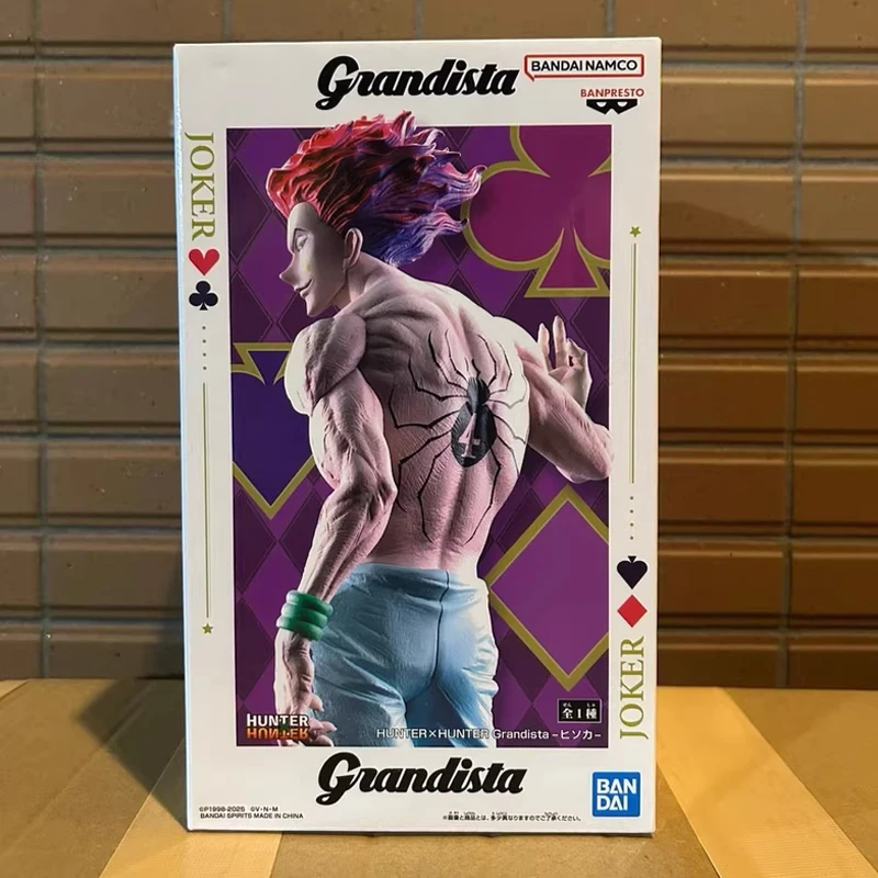In Stock BANDAI Original BANPRESTO Grandista HUNTER×HUNTER Hisoka Anime Figure Model Toy Collectible Ornaments Gift Children