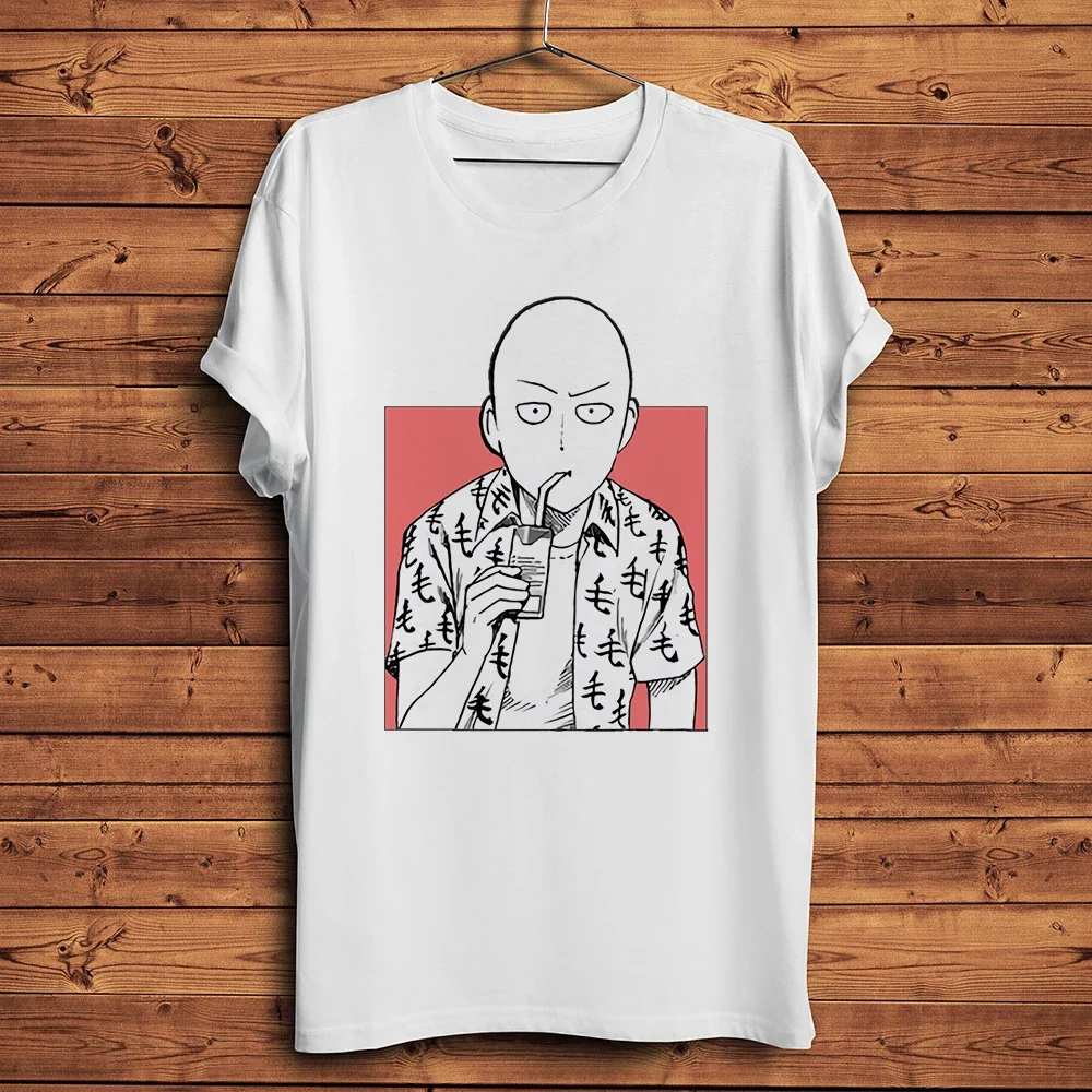 One Punch Hero, ไซตามะ, OK Man, เสื้อเชิ้ต Anime ตลก, เสื้อยืดแขนลำลองขาสั้นสีขาวผู้ชาย, streetwear unisex, เสื้อยืดมังงะ