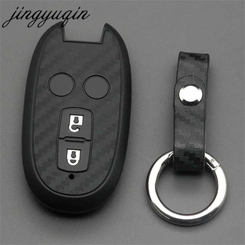 jingyuqin Smart Key Carbon Case dla Suzuki Stingray Wagon R Hustler MH23S MH34S Alto Spacia Solio FOB Remote Keyless Car Styling