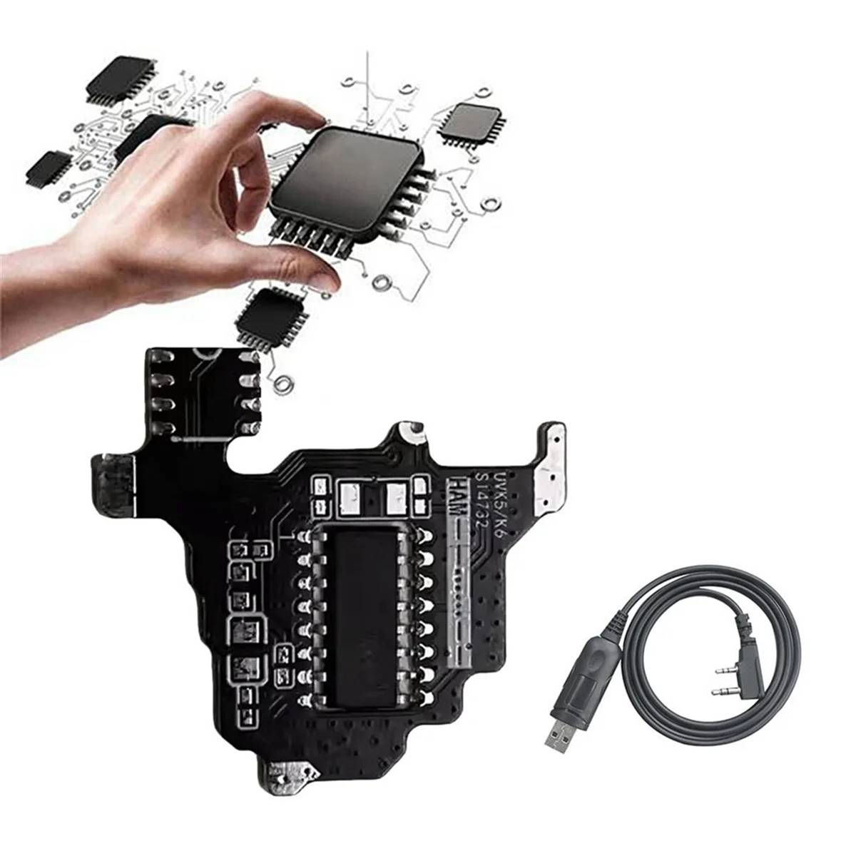 Módulo de modificación de intercomunicador para Quansheng K5/K6 SI4732, Cable de programación USB, módulo de Radio de onda corta