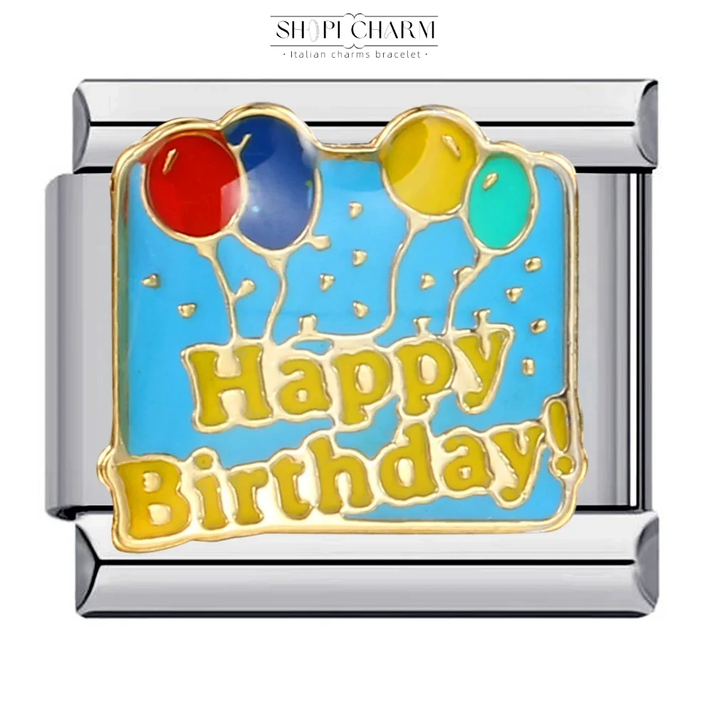 Fashion Women Girl Sweet Birthday Cake Licorn Bear Italian Charm Bracelet Stainless Steel DIY Jewelry Wholesale Drop Shipping