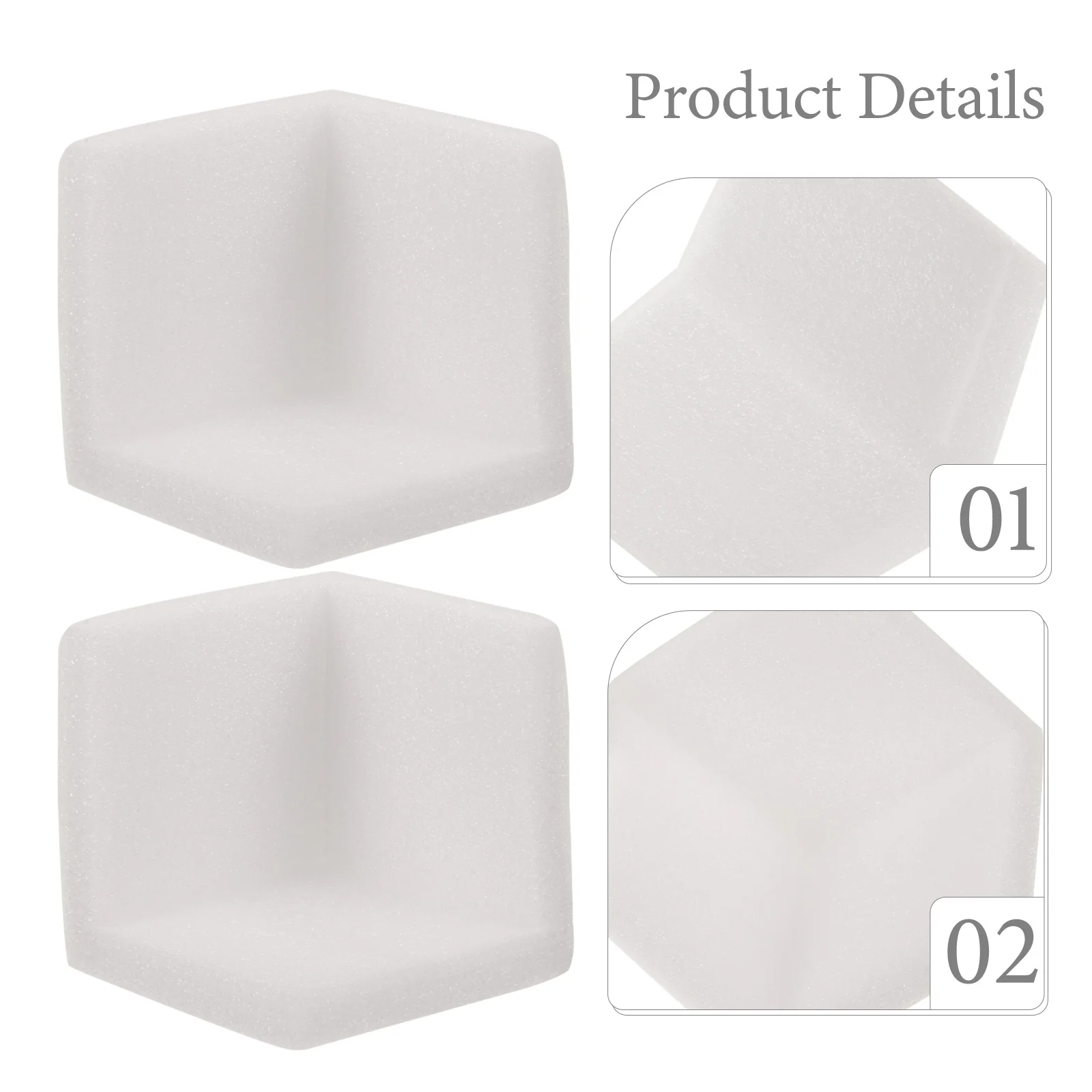 50pcs Corner Protectors Expanded Polyethylene Furniture Edge Guards Table Corner Bumpers For Picture Frames Packaging Protection