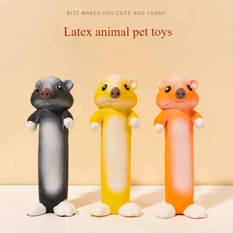 

Pet Long Otter Latex Sound Resistant Bite Teeth Grinding Dog Toy