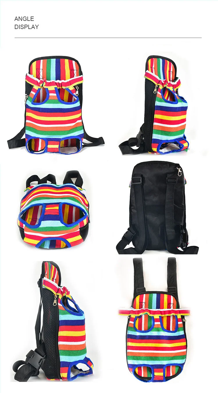 Einstellbare Katze Tragetasche Haustier Doppel Schulter Rucksack Tragbare Tasche Outdoor Reise Camping Wandern Katze Tasche Hund Tasche – Detail 2