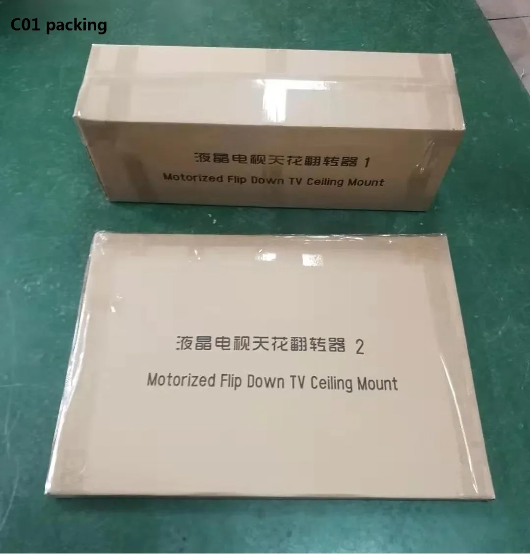 رفع مثبت على السقف بمحرك للتلفزيون المخفي ، قوس تلفزيون قابل للتعديل كهربائيًا لـ 32-70 بوصة مع جهاز تحكم عن بعد