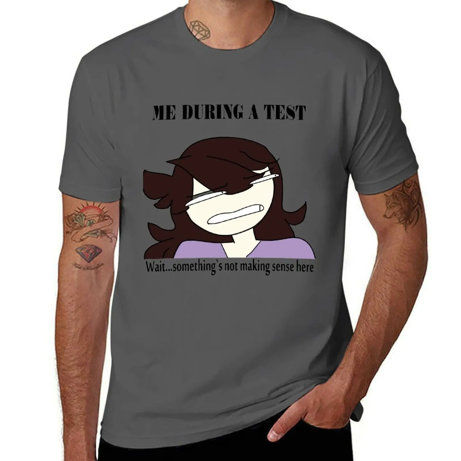 jaiden animations TEST T-Shirt Anime t-shirt oversizeds graphic t shirts custom t shirt cotton t shirt men