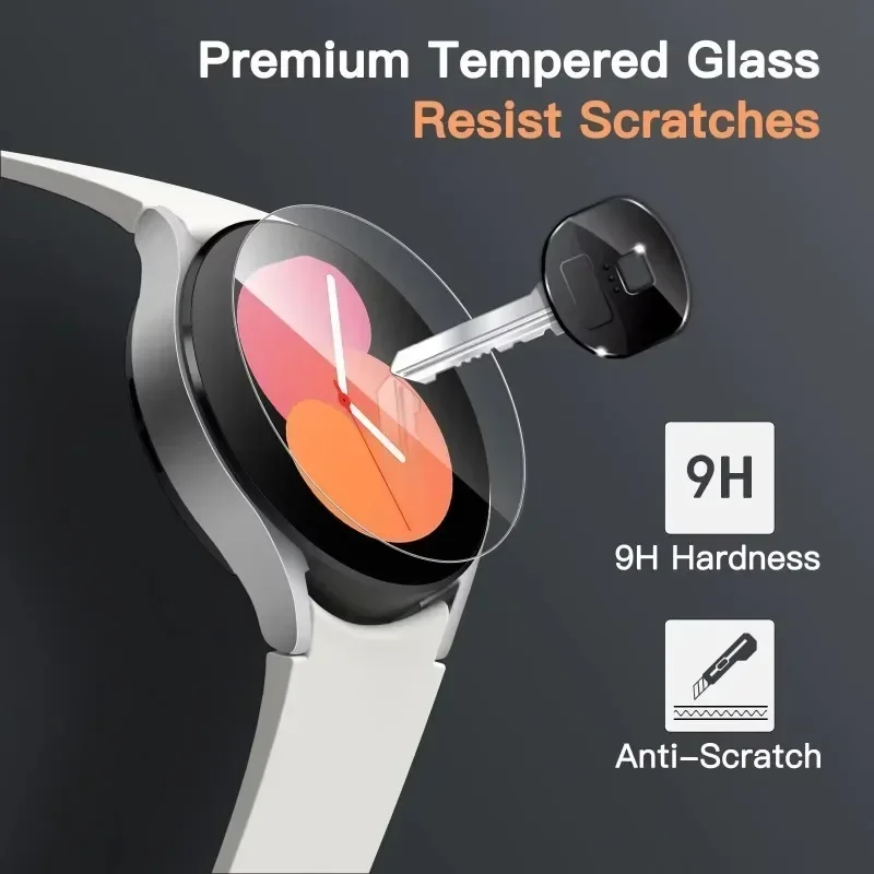 1-5PCS Tempered Glass for Samsung Galaxy Watch 3 4 5 6 7 40mm 44mm Classic 42/46mm Screen Protector Film for Galaxy Watch 7Ultra