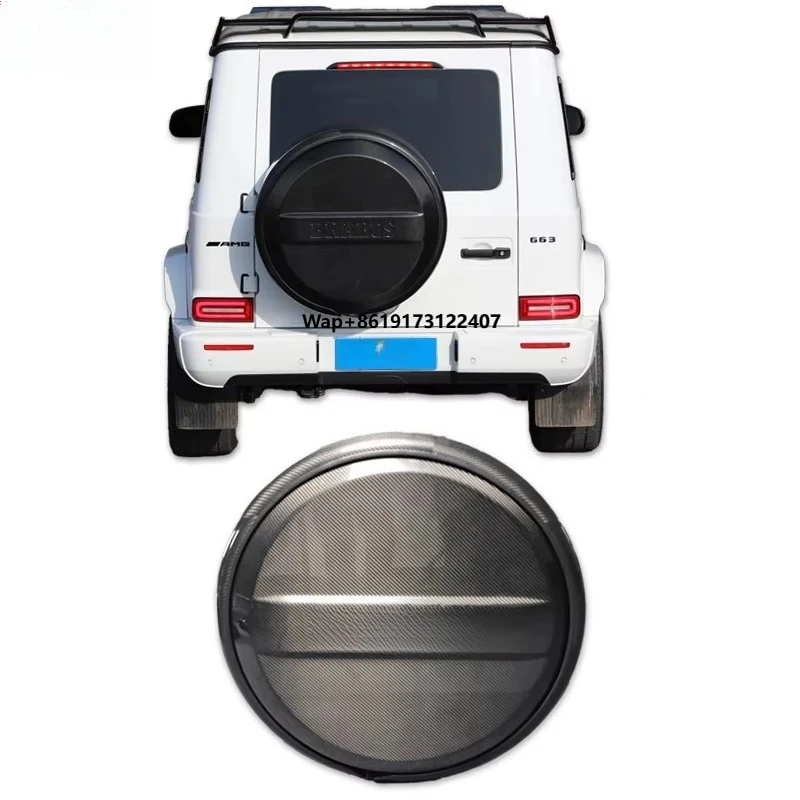 

Dry Carbon Fiber Wheel Spare Tire Cover Suitable for G63 Body Kit G-Class Wagon W464 Carbon Parts