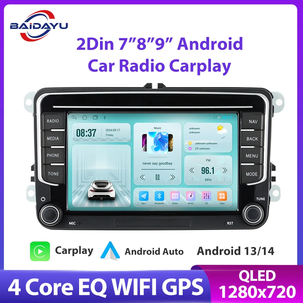 

Baidayu Car Radio Multimedia Player 7/8/9inch For VW/Volkswagen/Golf/Passat/b7/b6/Skoda/Polo/Tiguan 2din Navigation Carplay GPS