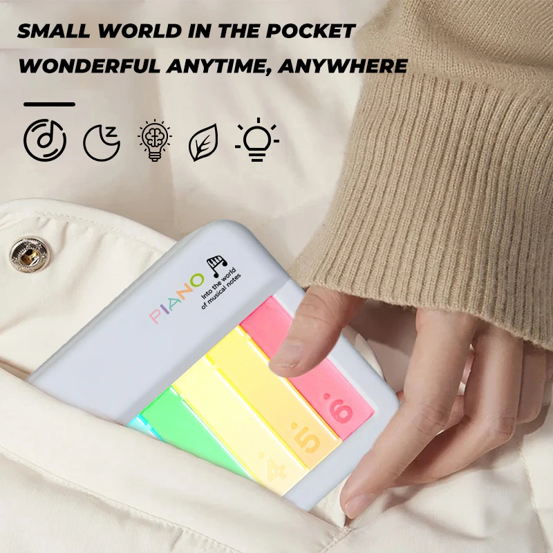 لعبة موسيقى البيانو الإلكترونية بشاشة تعمل باللمس للأطفال مع شاشة لمس خفيفة ملونة ألعاب موسيقية لهدايا تعليمية للأطفال