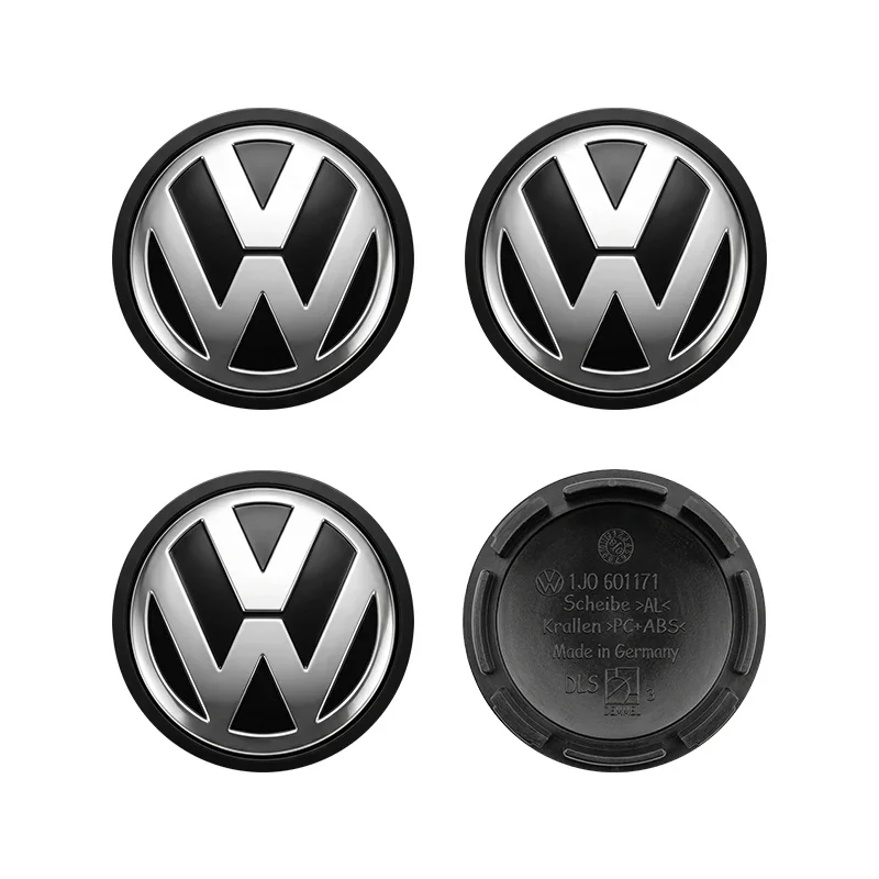 4-teiliger Auto-Radnabenkappen-Aufkleber, Reifen-Emblem-Abzeichen für VW Jetta MK5 MK6 Golf-4 5 6 7 Passat 3B7 601 171 B5 B6 B7 – Detail 2