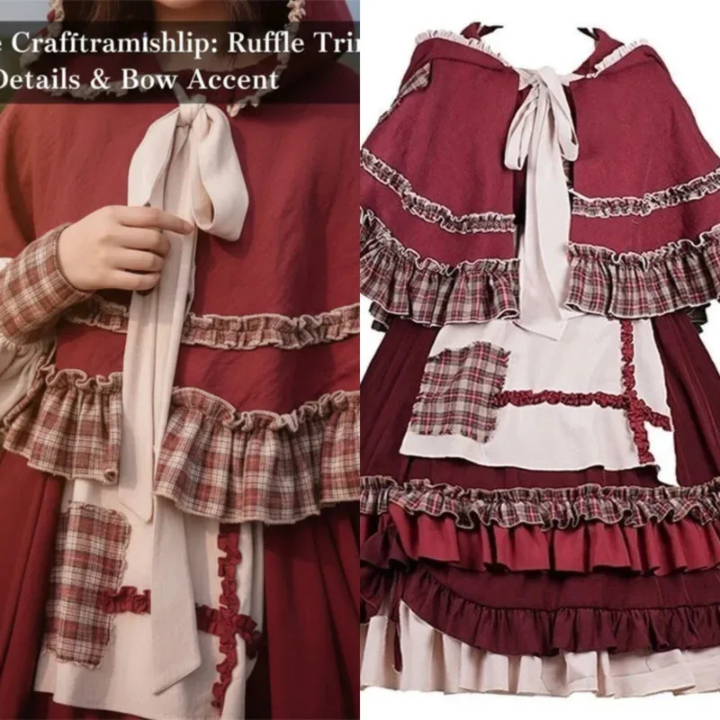 

Kawaii Lolita Flower Dresses Y2K Sweet Bridal JSK Strap Dresses Cute Autumn Winter Sweet A-Line Lolita Outfit Bride Dresses New