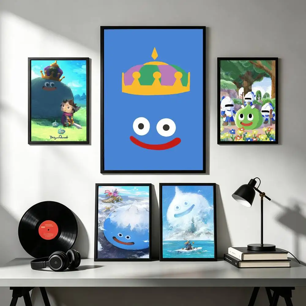 D-Dragon Q-Quest Slime  Poster High Quality Dorm Living Room Aesthetic Wall Decoration Painting Stickers Gift