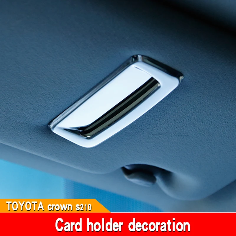 Suitable for refitting stainless steel interior of decorative frame of Toyota 210 series Crown business card holder.