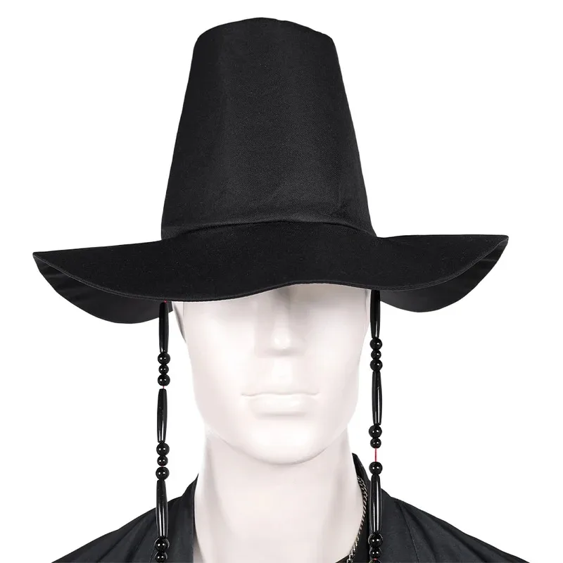 

CyDemon Hunter of KPop Saja Boys Abby Cosplay Black Devil Costume Hat Set Men Disguise Outfits Halloween Carnival Party Suits