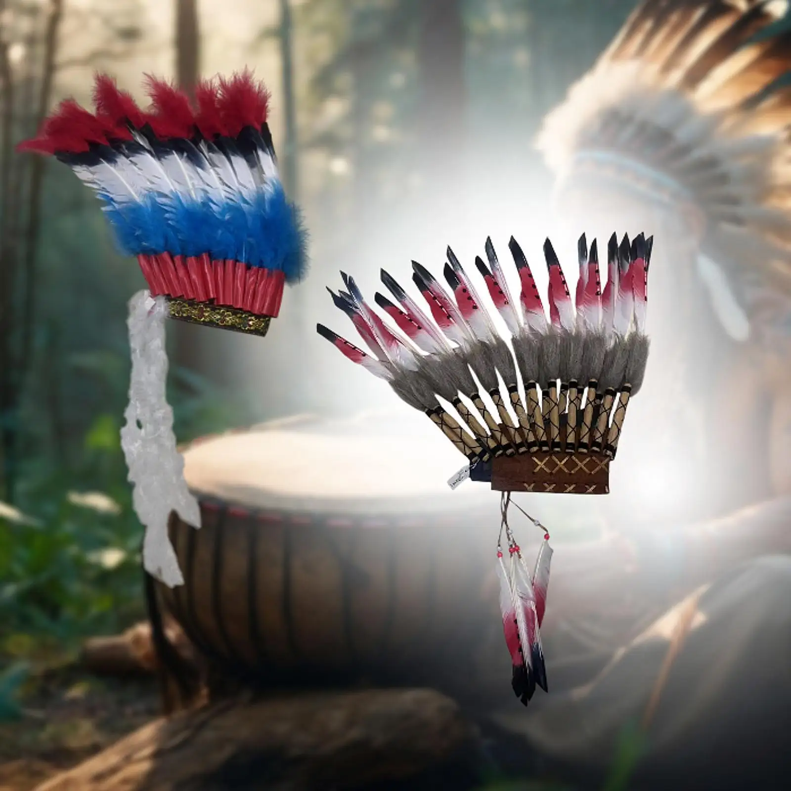 

Chief Indian Hat Decorative for Adults Headband for Mardi Gras Carnival Festival