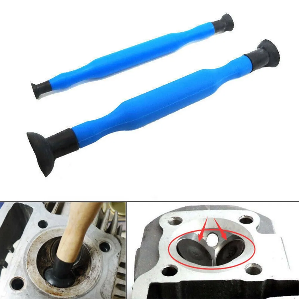 Double Ended Valve Grinding Hand Lapping Tool Set with Wooden Grip for Engine Valves Maintenance on Small and Large Vehicles