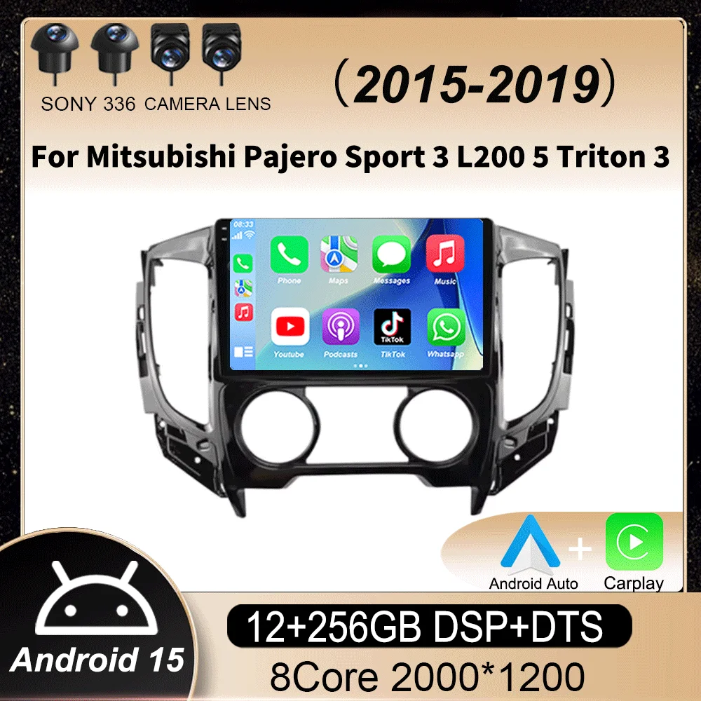 

Android 15 Carplay For Mitsubishi Pajero Sport 3 L200 5 Triton 3 2015 2016 2017 2018 2019 Car Radio GPS Multimedia Video Player