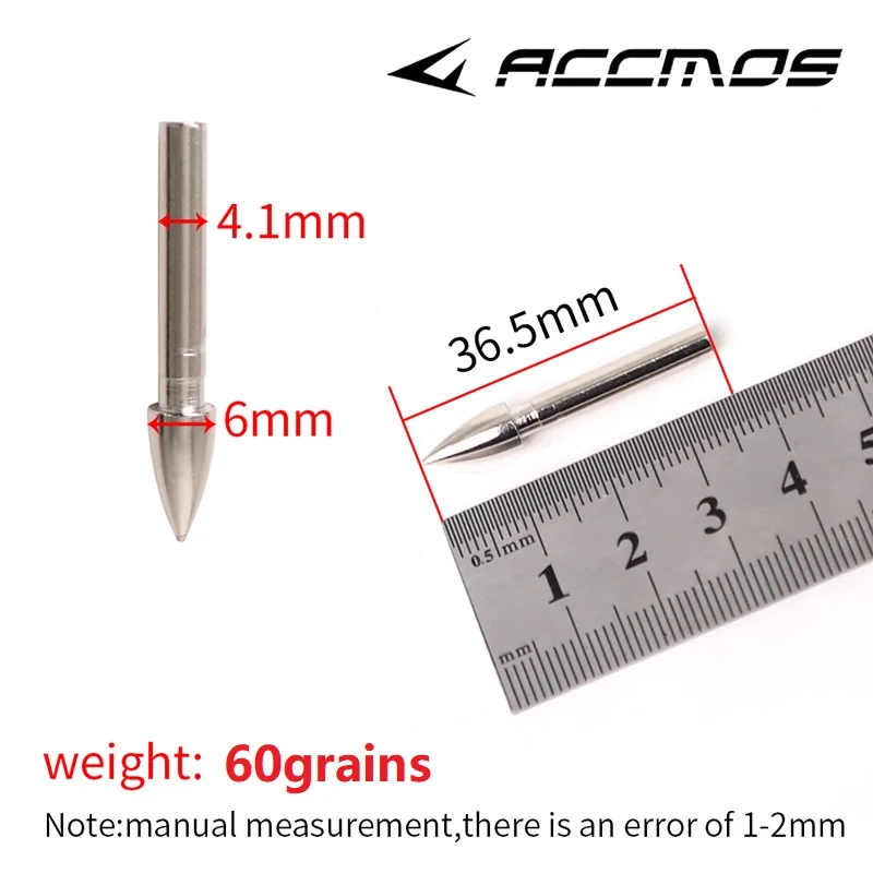 DIy 60/70/90 grain iron Bullet Point Tip For ID 4.2 mm Arrow Shaft Accessories Archery Bow Hunting