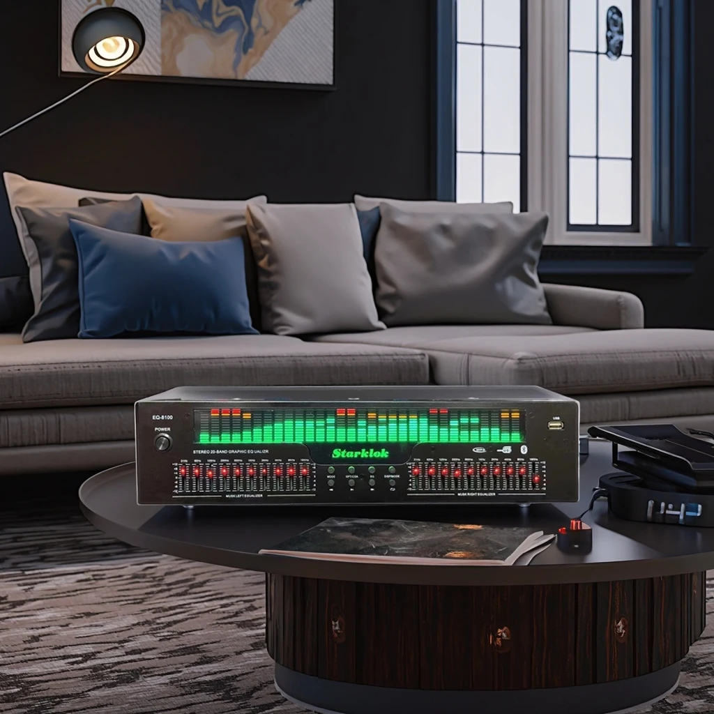 Professional Hi-Fi Preamp Player EQ Equalizer for Bluetooth 5.4 Optical Coaxial & Digital Audio Decoder Fiber Optic Equipment