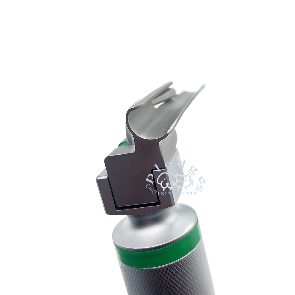 Professionelle Katzen- und Hunde-Laryngoskope mit Glasfaser, 5-Klingen-Design für rechte Seite, Laryngoskopie, Tieranästhesie-Laryngoskop – Detail 4