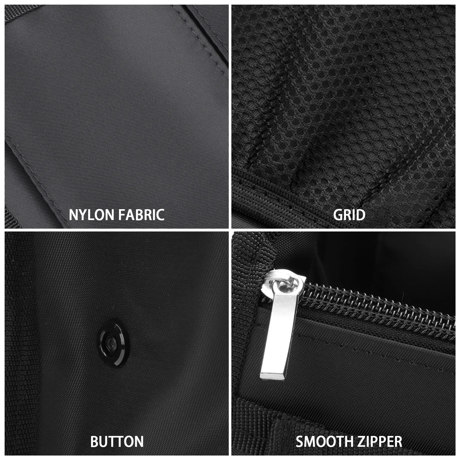 Sac à Dos Portable de Grande Capacité, Rangement Simple, Style Coréen, Fourre-Tout Noir, Conteneur Moyen