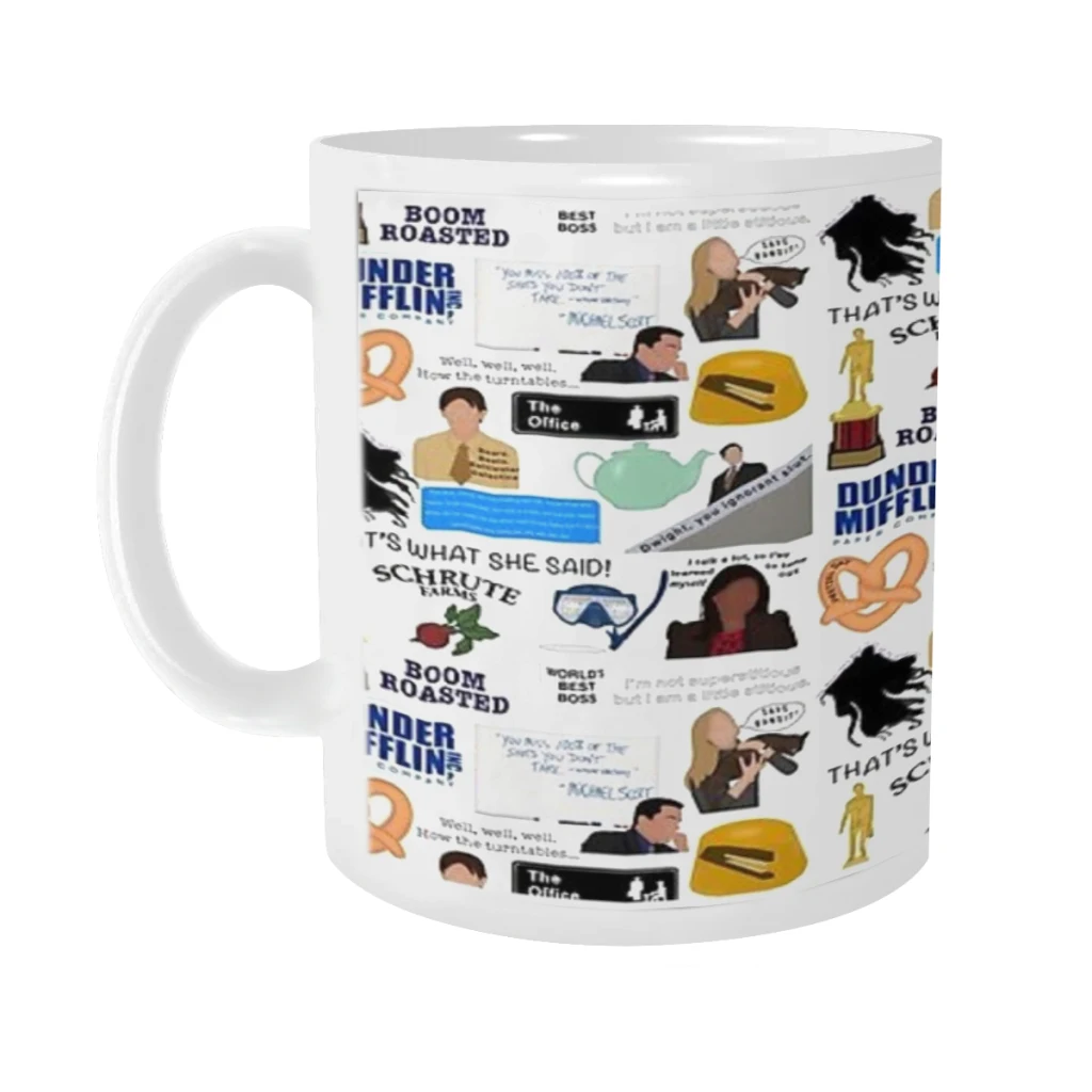 

Funny The Office collage Coffee Mug 11oz Fun Ceramic Coffee Tea Cocoa Cup Handle Tea Drink Cup