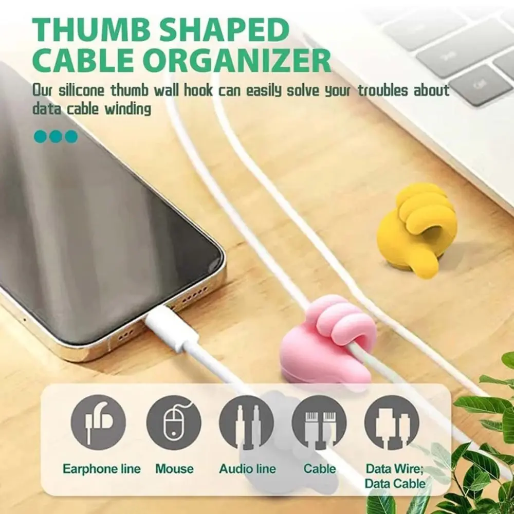 Multi-Function Thumb Wall Hooks Funny Self-Adhesive Silicone Storage Hooks Wall Hangers Key Hook