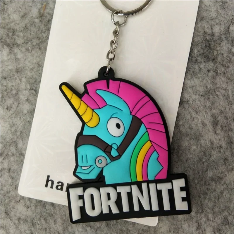 Shooting Game Fortnites Pvc Key Chain Cute Supply Llama Couple Bag Car Keychain Pendant Accessories Children\'s Toy Birthday Gift