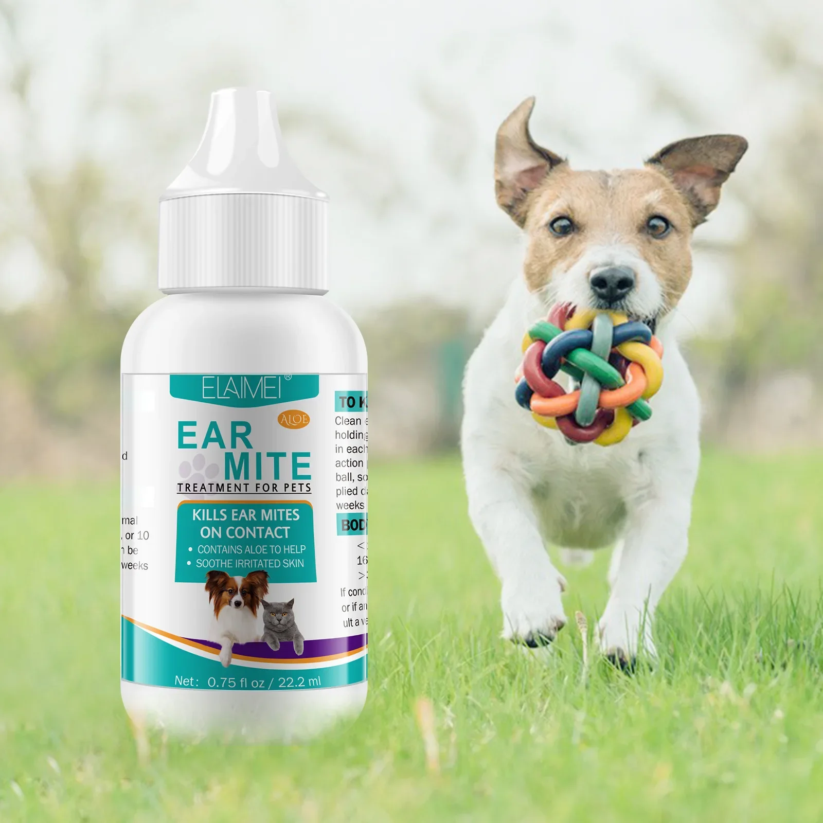 Dog Ear Cleaner Solution Pet Ear Drop Ear Cleaning Ear DropsInfection Control Yeast Mites Removes Ear Mites Scientific Formula