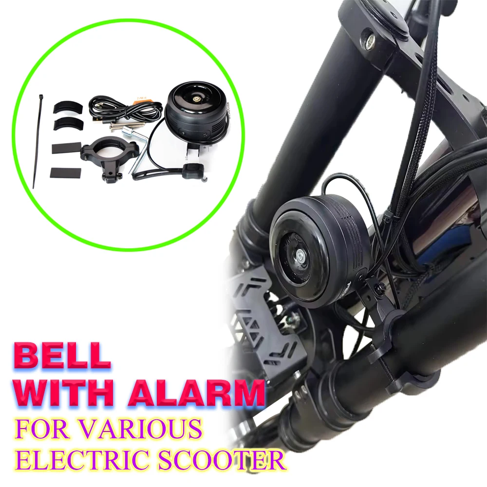 

For All Electric Scooter New High quality Safety Anti-theft Alarm Bell Horn With Alarm USB Charging Waterproof BMX MTB Bike Bell