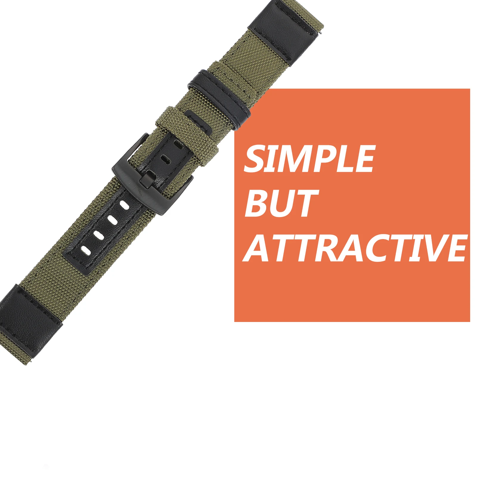 

Nylon Watch Replaceable Straps Green Stainless Steel Adjustable Compatible Various Models Craftsmanship Durability Watch