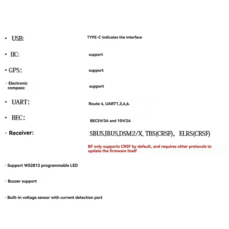 BNVN-GF30F405 Flight Controller With ICM42688P 3-8S Lipo Input Signal Dshot 30.5Mmx4mm For Long Range FPV Drone