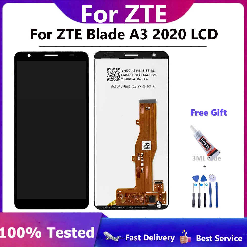 

High quality For ZTE Blade A3 2020 Display LCD Touch Screen Digitizer Assembly For ZTE A3 2020 Screen LCD Display Free Tools