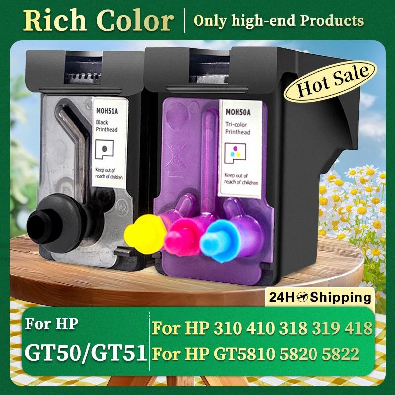 

GT50 GT51 GT52 M0H50A M0H51A Печатающая головка восстановленная для чернильного резервуара HP 310 410 318 319 418 GT5822 GT5810 GT5820 Головка принтера