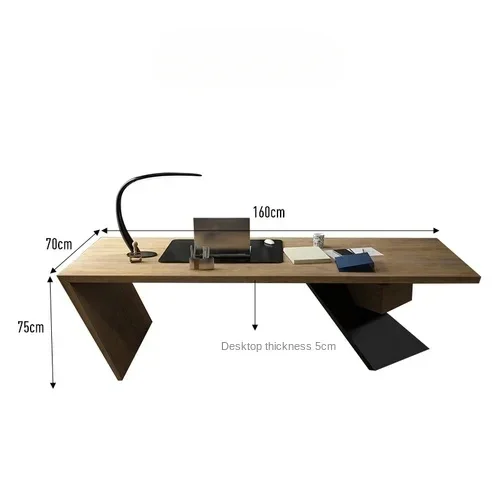 Original wooden large board office desk creative solid wood boss desk