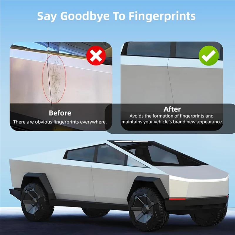 

A85E-Door Handle Anti-Fingerprint For Tesla Cybertruck 2024 2025 Accessories, Scratch Labor-Saving Door Closer Handles