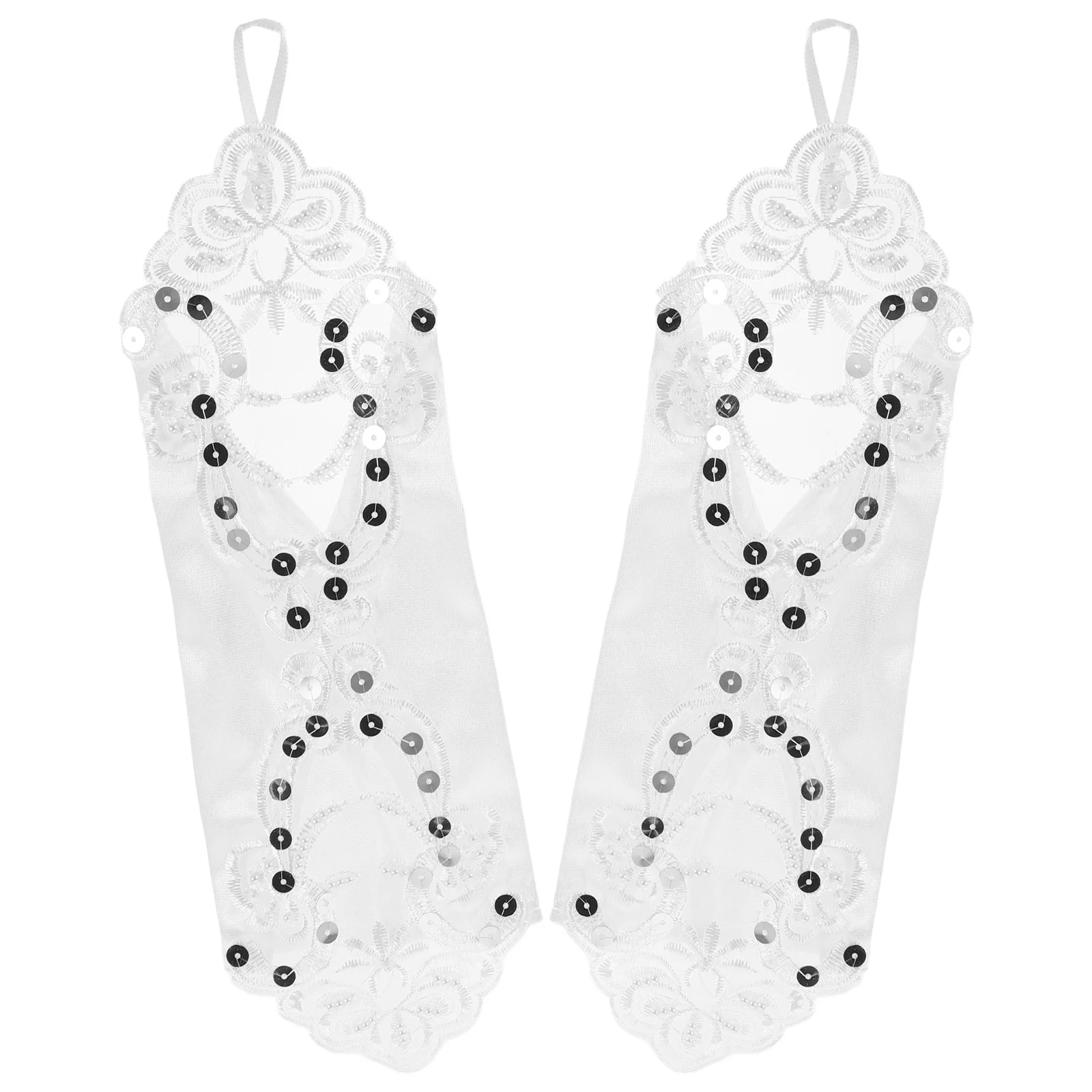 Gants de mariée en dentelle, 1 paire, élégants, blancs, sans doigts, accessoires de mariage, Design Floral, robe de mariée confortable et respirante