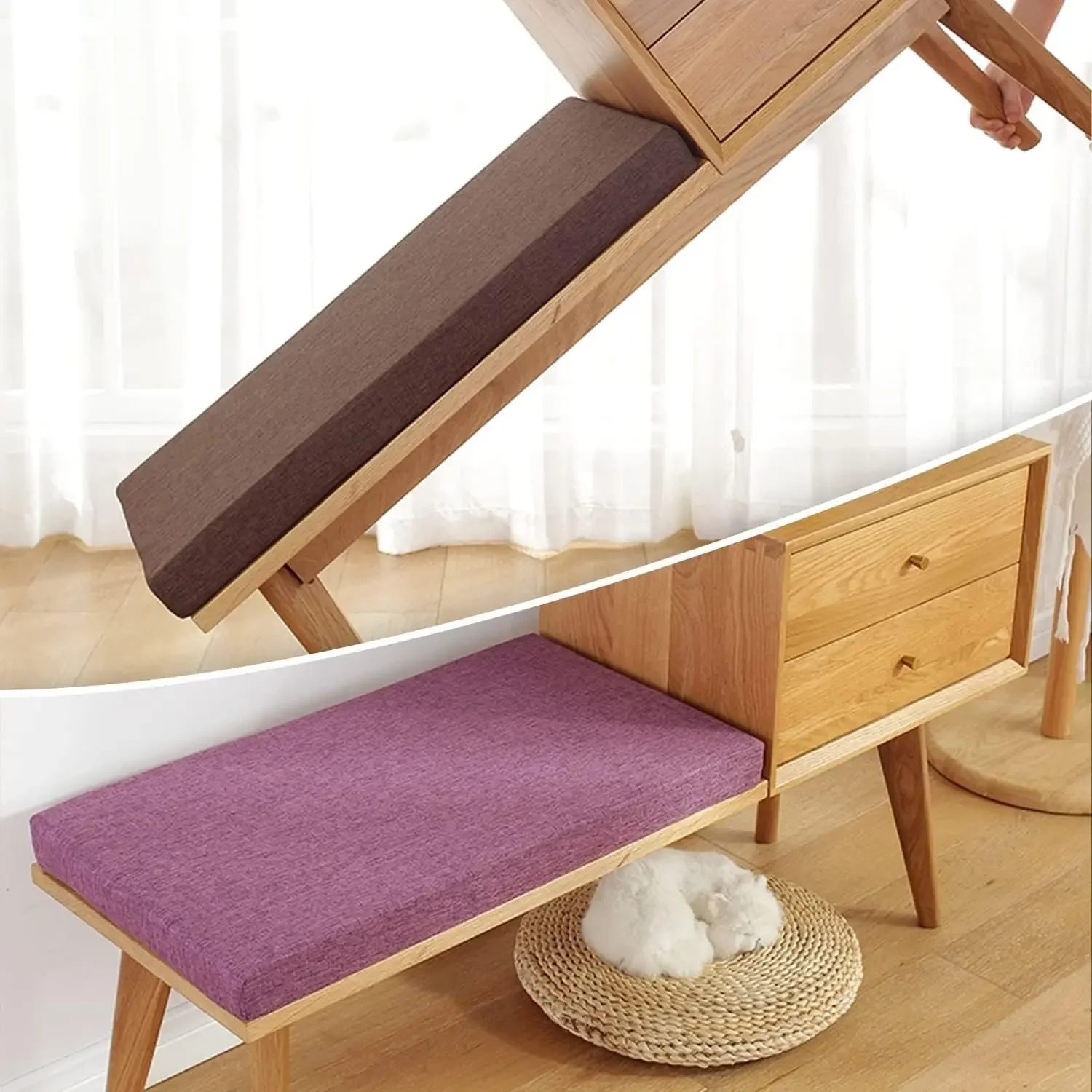 

Custom Long Bench Cushions Chair Seat Sofa Pillow Bay Window Decorative Cushion for Sofa Garden Bench Seat Swing Backseat