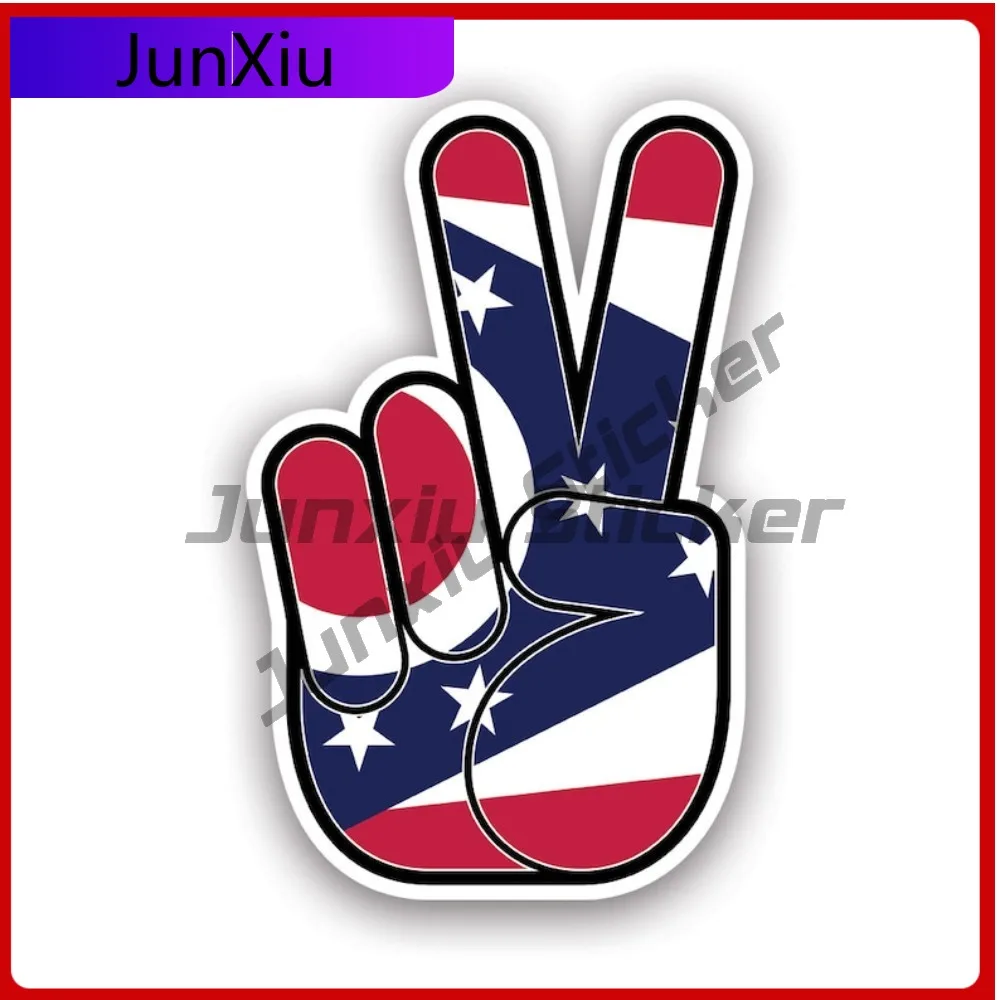 

Ohio State Shaped Peace Sign Stickerwaterproof Cool Laptop Waterproof Vinyl Decal For Campers Unique Protection Outdoor Unique