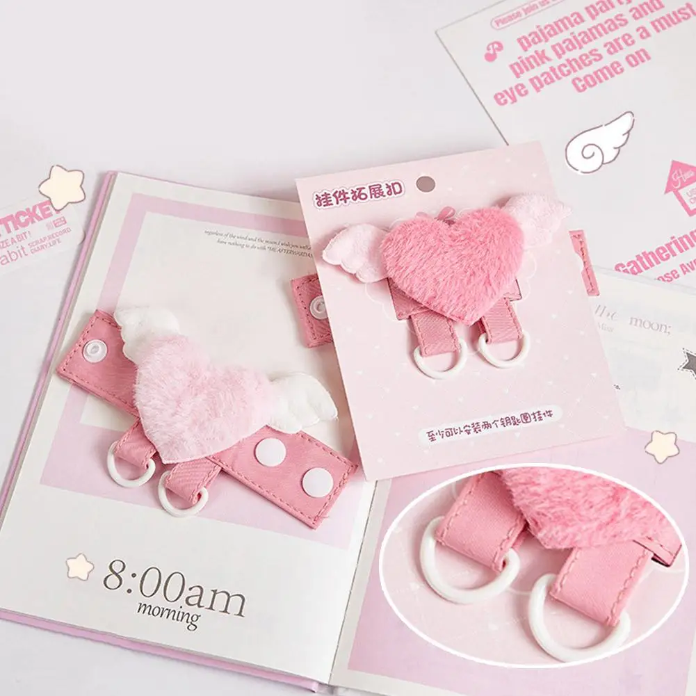 Cute Cartoon Doll Keychain Creative Angel Wings Bag Pendant Kawaii Backpack Charm DIY Keyring Jewelry Accessory Girl Gift