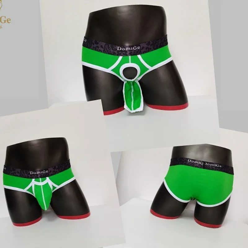 Penis Hole Briefs Bullet Separation Men's Cotton Erotic Sexy Underwear Removeable Male Bikini Hombre Lingerie Sissy Gays Clothes