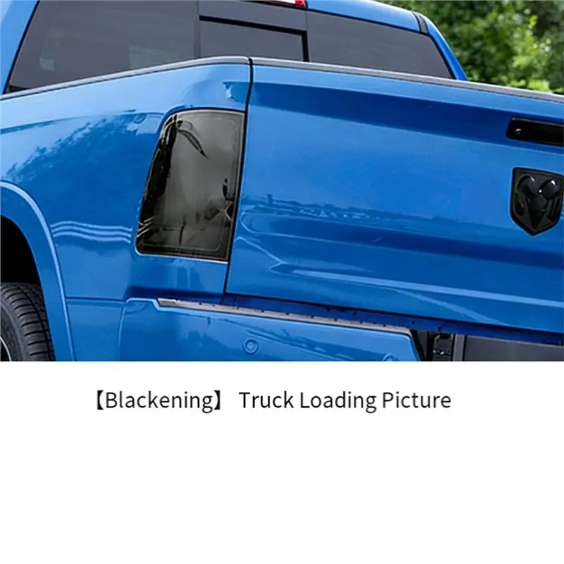 Tail Light Cover+ Brake Light Cover 3Pcs Smoked Black Decorative Cover For Dodge Ram 1500 2500 2009-2018-X59A
