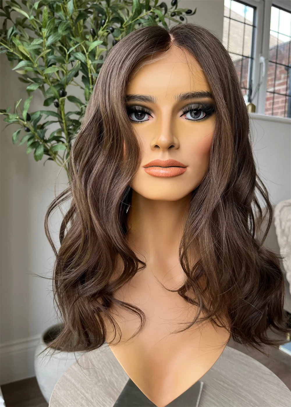 شعر مستعار صناعي فاخر من الدانتيل الأمامي بلون الشوكولاتة والبني من قبل قطعها، زي امرأة للمبتدئين، شعر مستعار مناسب للارتداء اليومي #2