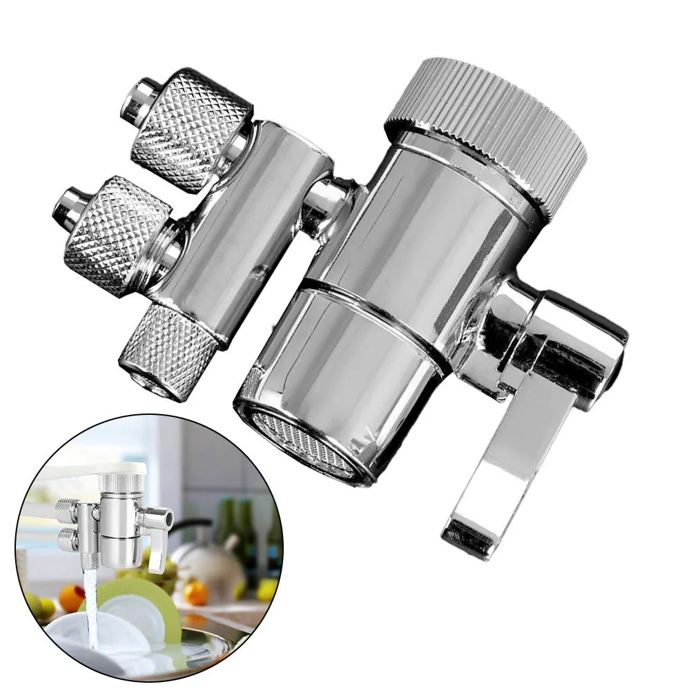 

Water Filters Purifiers Two Way Faucet Filter Diverter Valve 3/8in& 5/16in Out Valve Kitchen Supplies High-Quality Replacement