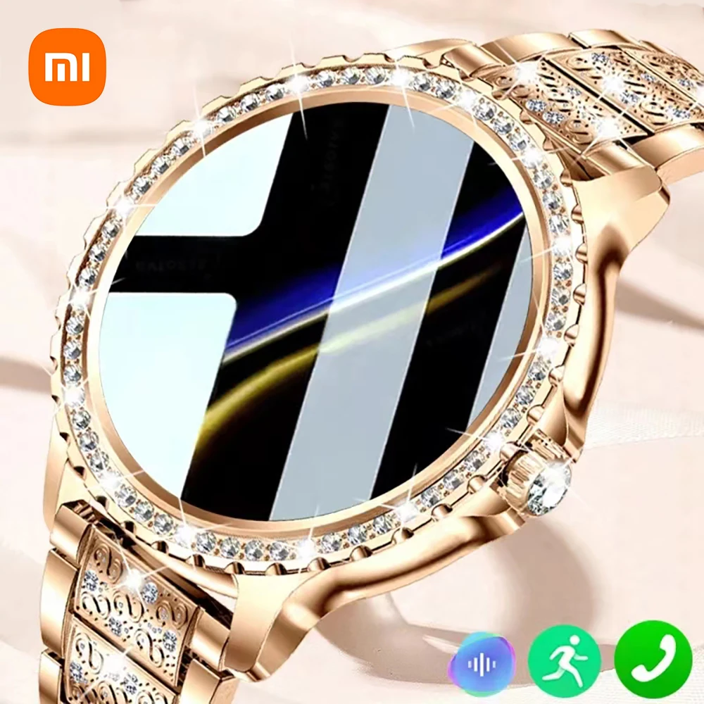 Xiaomi Mijia Women Smart Watch True Blood Oxygen 1.32Inch 360*360 HD Screen Diamond Bracelet Bluetooth Call Smartwatch Ladies