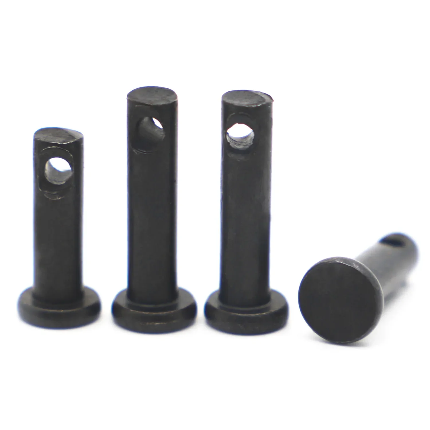 

1-10pcs Black Caron Steel GB882 Axis Pin Flat Head Cylindrical Pin with Hole Dowel Pin Roll M4 M5 M6 M8 M10 M12