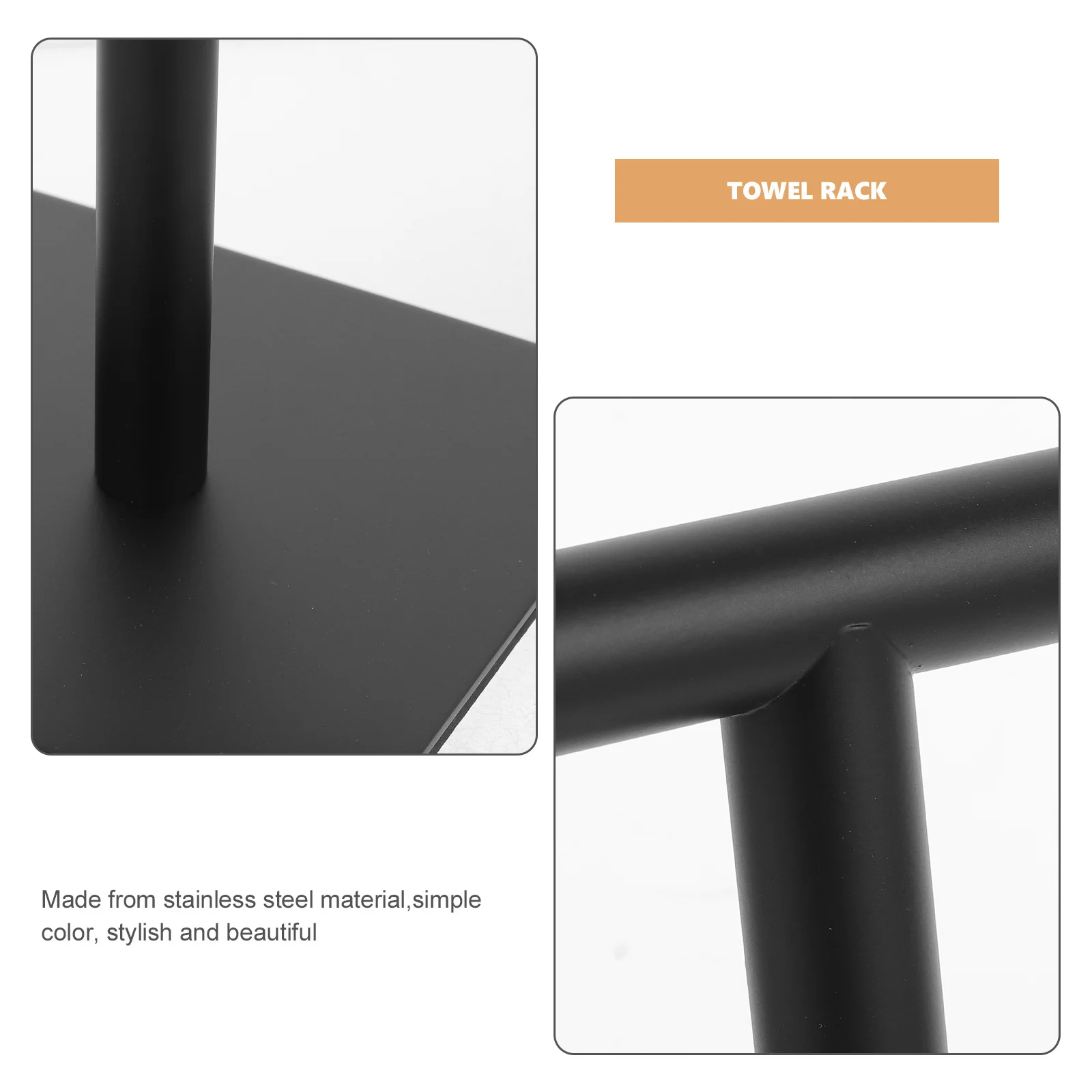 1pc portasciugamani in acciaio inossidabile supporto da appoggio base a forma di T senza trapano bagno cucina portasciugamani Vanity da tavolo