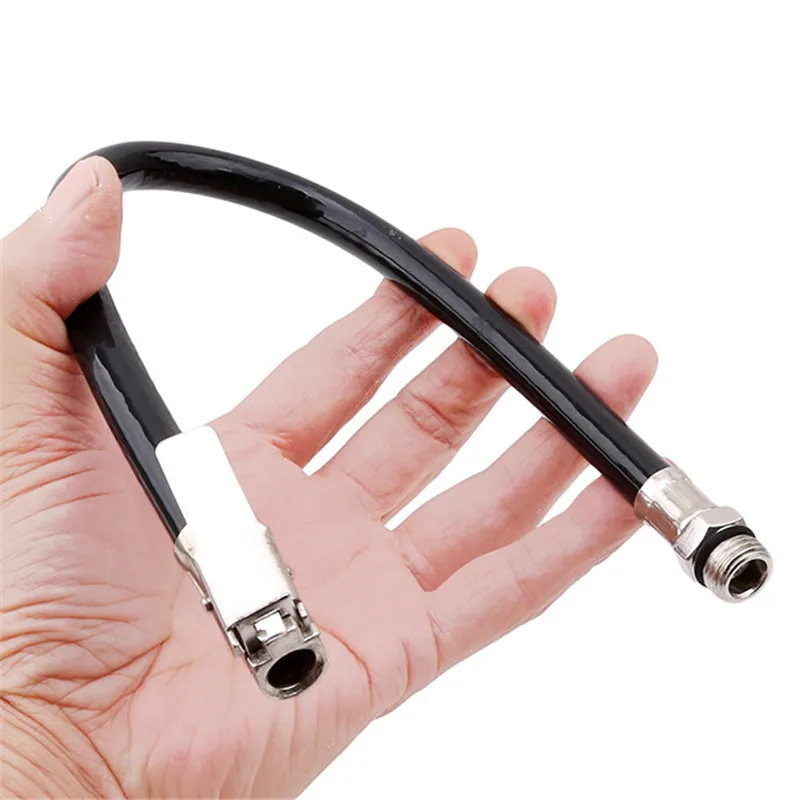 Car Air Rubber Hose Copper Lock Clip Chuck Tire Inflator Self-locking Chuck Air Compressor Tyre Hose for Car Motorcycle Bicycle