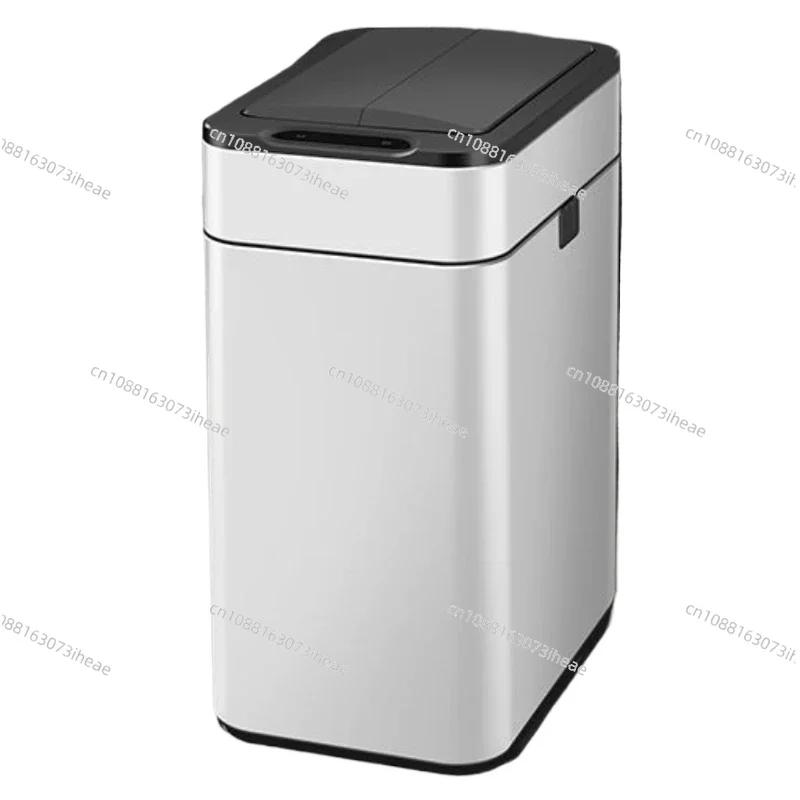 Smart Trash Can Inductive Wastebasket Large Capacity Paper Basket Dual-purpose Kitchen Home Trash Can Two-way Opening Design